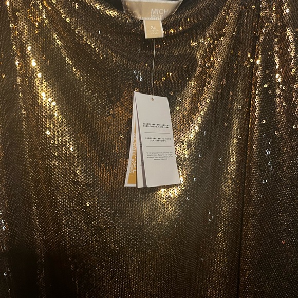 Michael Kors Gold Sequin Skirt size XL - Picture 4 of 10